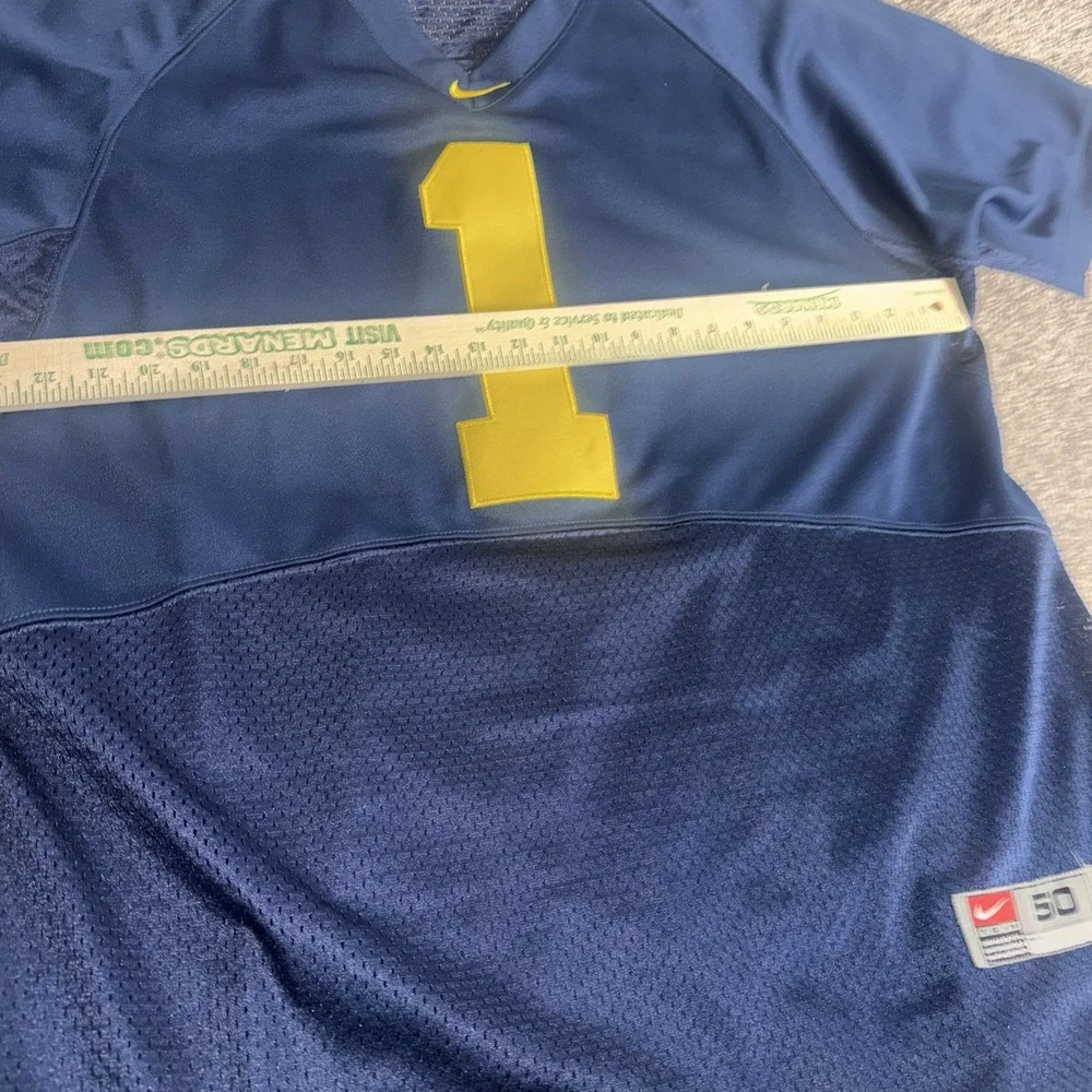 Nike Michigan Wolverines EDWARDS #1 NCAA‎ Football Jersey Sz 50 Navy Blue Sewn